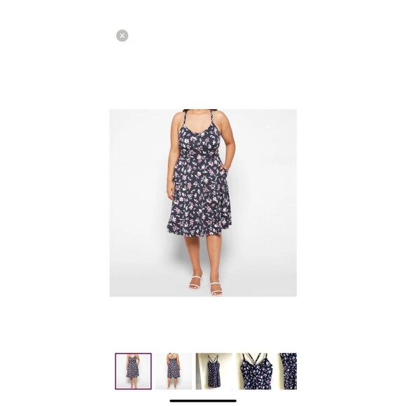 NWT Nine Britton Stitch Fix Angie Stretch Floral Knit Midi Dress Sz Medium #442 - Picture 1 of 9